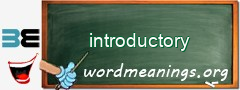 WordMeaning blackboard for introductory
